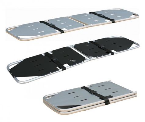 อลูมิเนียมสลัดพับ stretcher แรกขนส่งผู้ป่วยที่มีอาการบาดเจ็บกระดูกสันหลังและกระดูกสันหลัง