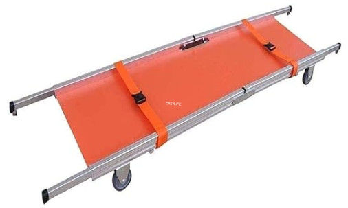 อลูมิเนียมสลัด โรงพยาบาลพับ stretcher รถพยาบาลล้อฉุกเฉิน