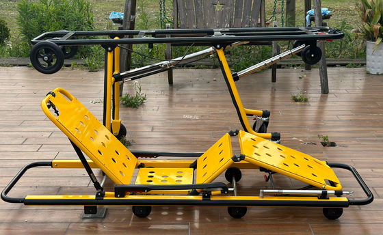 เครื่องเต็นรถบรรทุกอัมบูลันซ์สแตนเลสอลูมิเนียมสําหรับการช่วยเหลือครั้งแรก มีโครงสร้างกลไกขาพับ และปรับความสูง