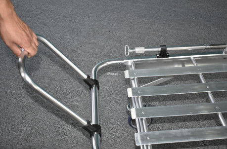 เปลหามฉุกเฉินอลูมิเนียมอัลลอยด์แบบพับได้ ขอบกว้าง ตำแหน่งต่ำ รถเข็นกู้ภัย