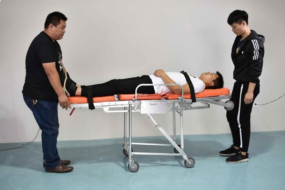 1.96M เปลหามรถพยาบาลพับได้เองพร้อมรถเข็นอลูมิเนียม