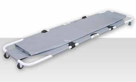 เปลหามศพพับฉุกเฉินสำหรับรถพยาบาลมีล้อ 185 X 48 X 21 ซม. สีเทา