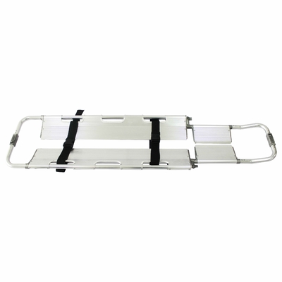 75in พับอลูมิเนียม Scoop Stretcher ฉุกเฉินแบบพกพาปรับความยาวขนาดเดินทางผู้ป่วยขนส่งเปล