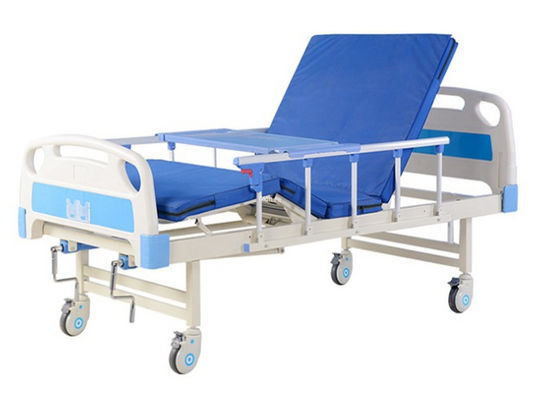 86.6in 95 CM Manual Lift Hospital Single Shaking Manual Fowler Bed อลูมิเนียมอัลลอยด์