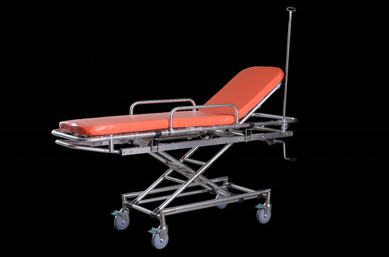 1900MM 35nch Medical Emergency รถเข็นที่ไม่ใช่แม่เหล็กผ่าตัด MRI Compatible Transfer รถพยาบาลเปลหาม