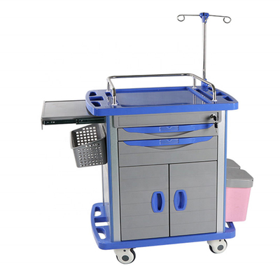 ราคาดี 33in Crash Cart อุปกรณ์การแพทย์ฉุกเฉินรถเข็นพยาบาล ISO9001 ออนไลน์