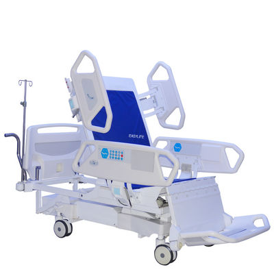 Mobile 41in H500 โรงพยาบาลกึ่งพับสีขาวแบบใช้ไฟฟ้าขั้นพื้นฐาน Homecare Bed Nursing
