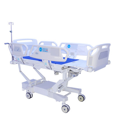 Mobile 41in H500 โรงพยาบาลกึ่งพับสีขาวแบบใช้ไฟฟ้าขั้นพื้นฐาน Homecare Bed Nursing