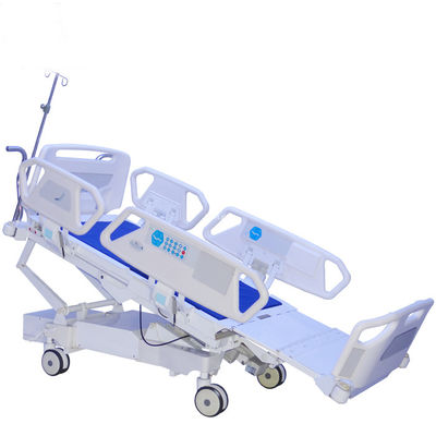 Mobile 41in H500 โรงพยาบาลกึ่งพับสีขาวแบบใช้ไฟฟ้าขั้นพื้นฐาน Homecare Bed Nursing