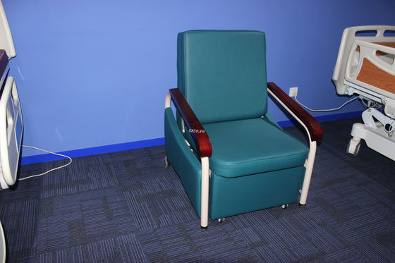 DG-F03 เตียงและเก้าอี้พับแบบเปิดประทุนของโรงพยาบาลเพื่อพักผ่อนเยี่ยมชมและรอนอนพร้อมเก้าอี้ 11900MM