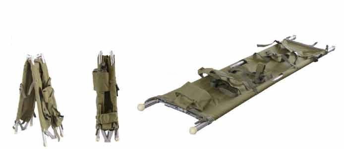 พีวีซีอลูมิเนียมอัลลอยด์พับทางการแพทย์เปล 208 X 55 X 13 ซม. สำหรับรถพยาบาล 9 Kg